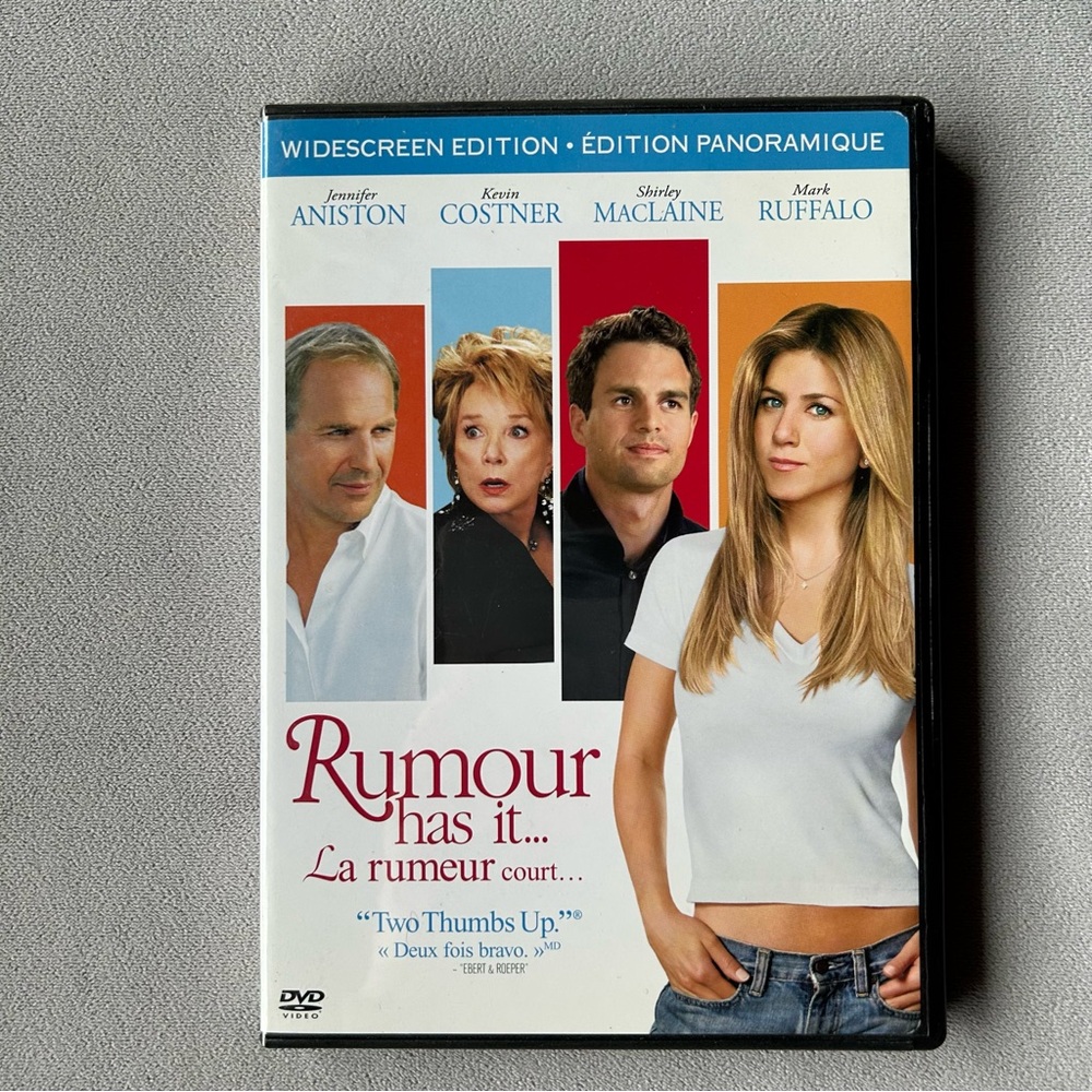 3 for $15 ~ Rumour has it…. ~ Jennifer Aniston Mark Ruffalo ~ DVD ~ 3 for $15